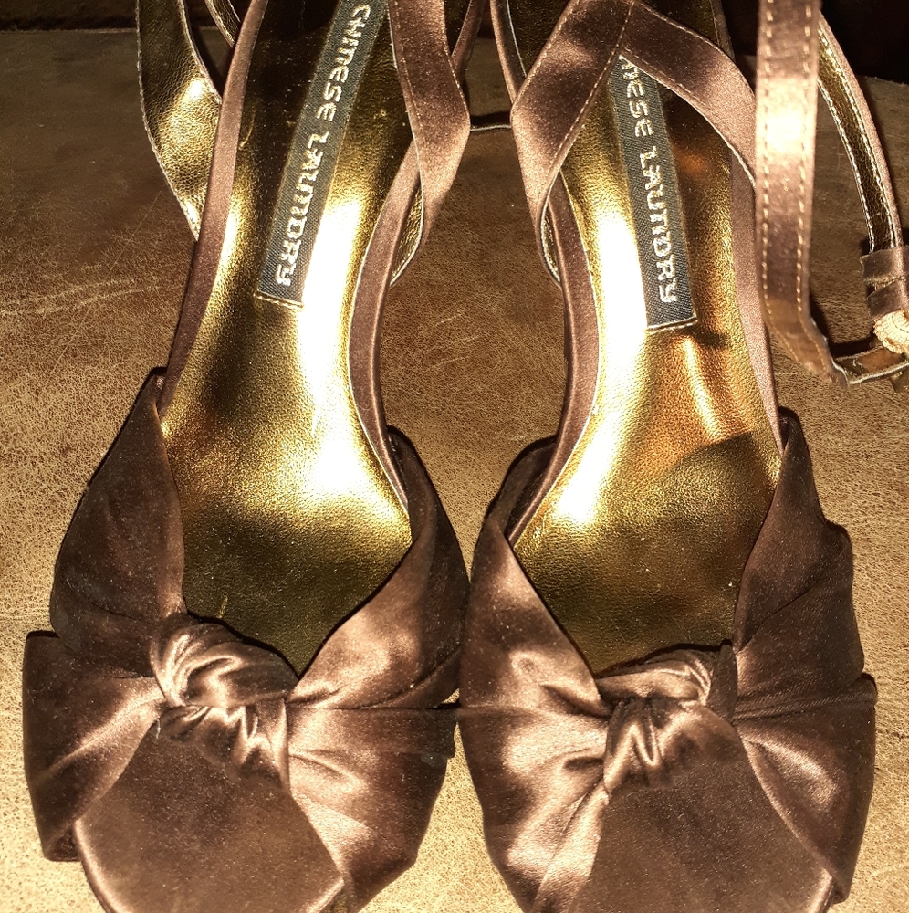 Chinese Laundry Brown Satin Heel